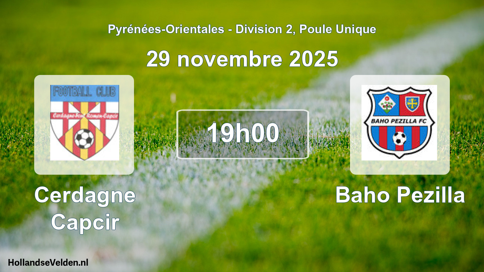 Match programmé: Cerdagne Capcir - Baho Pezilla (29 novembre 2025)