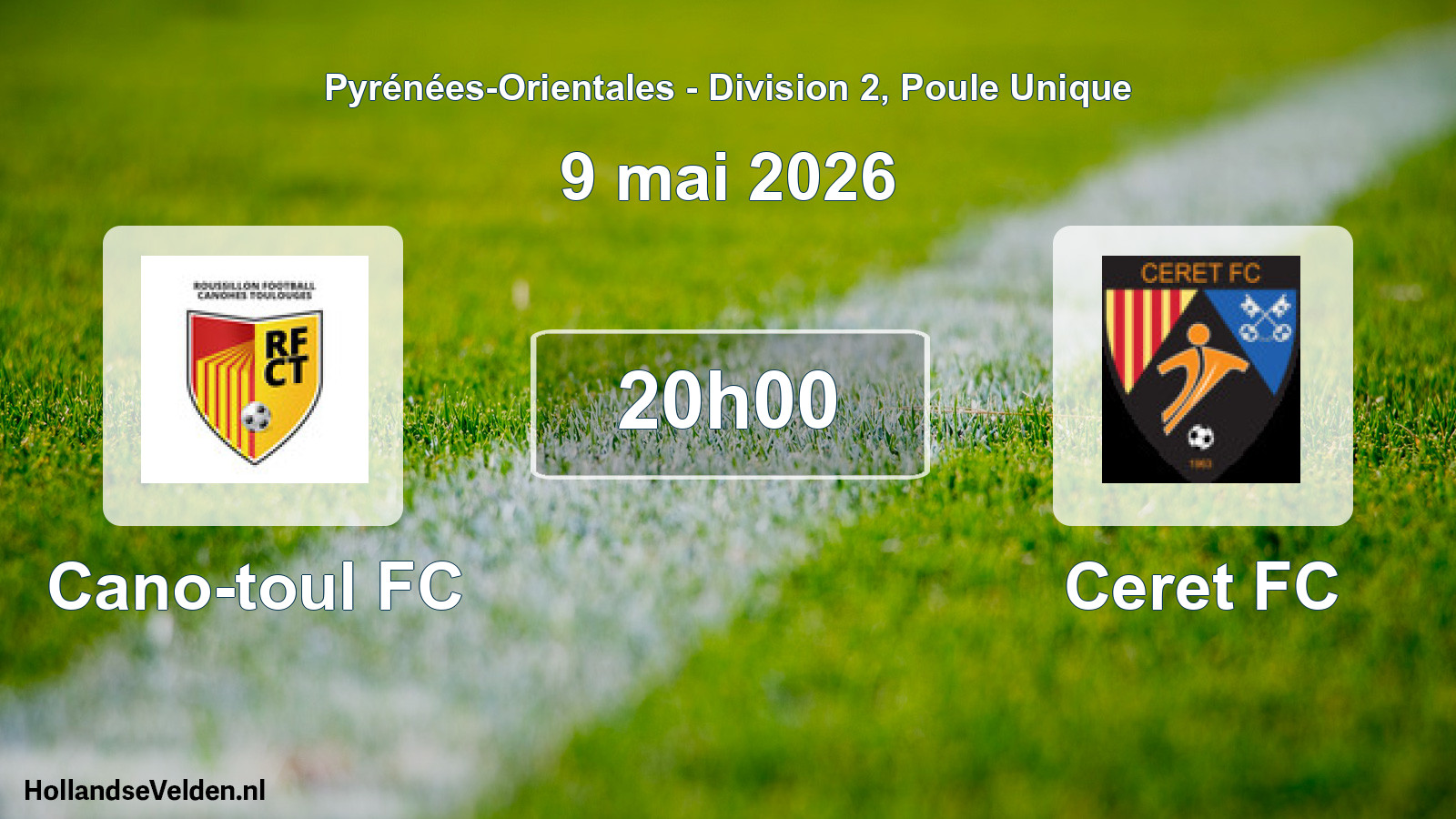Match programmé: Cano-toul FC - Ceret FC (9 mai 2026)