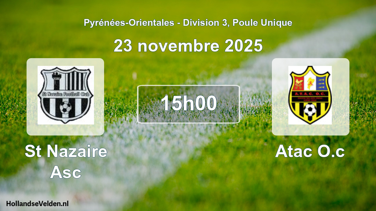 Match programmé: St Nazaire Asc - Atac O.c (23 novembre 2025)