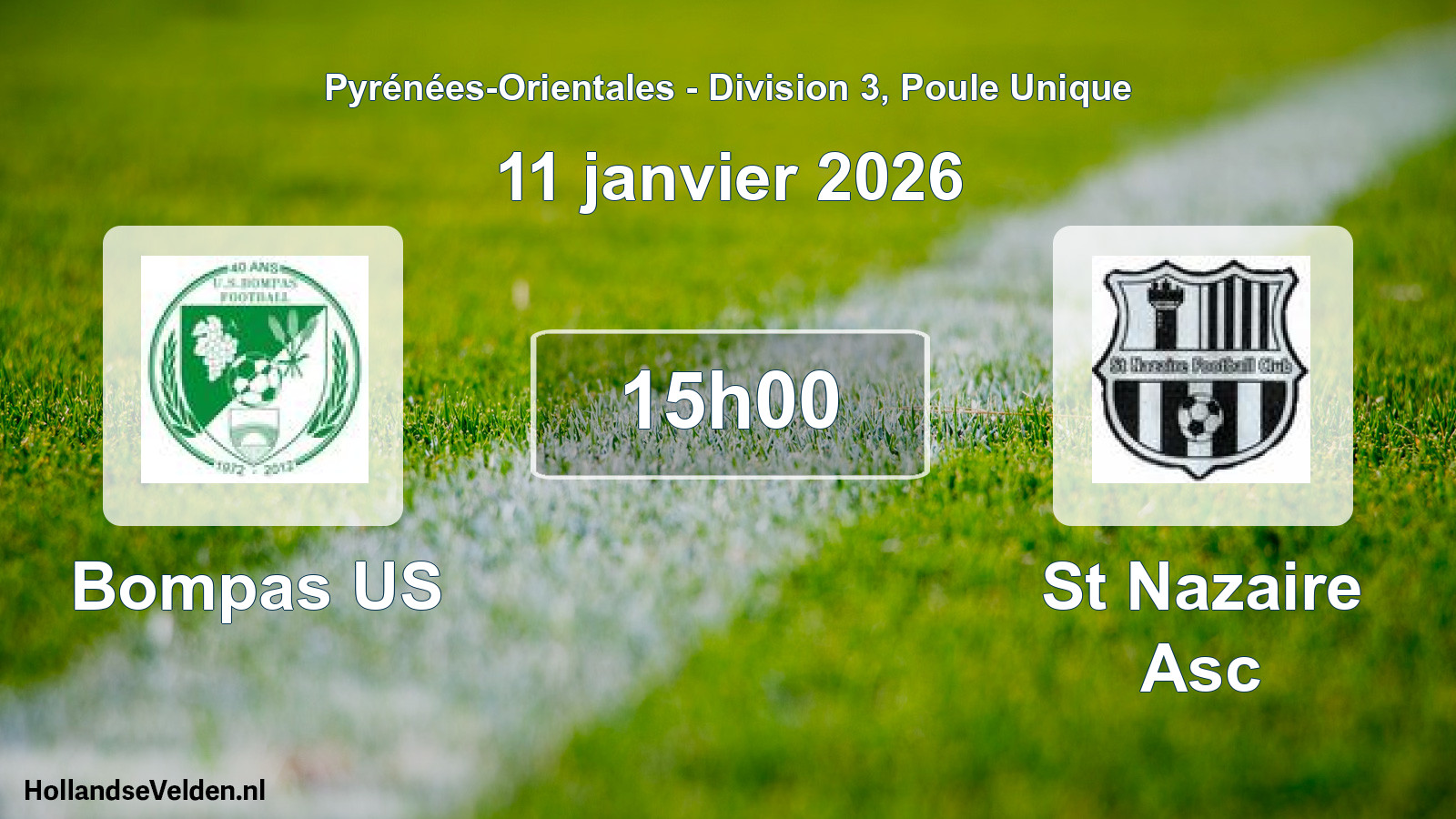 Scheduled Match: Bompas US - St Nazaire Asc (11 January 2026)