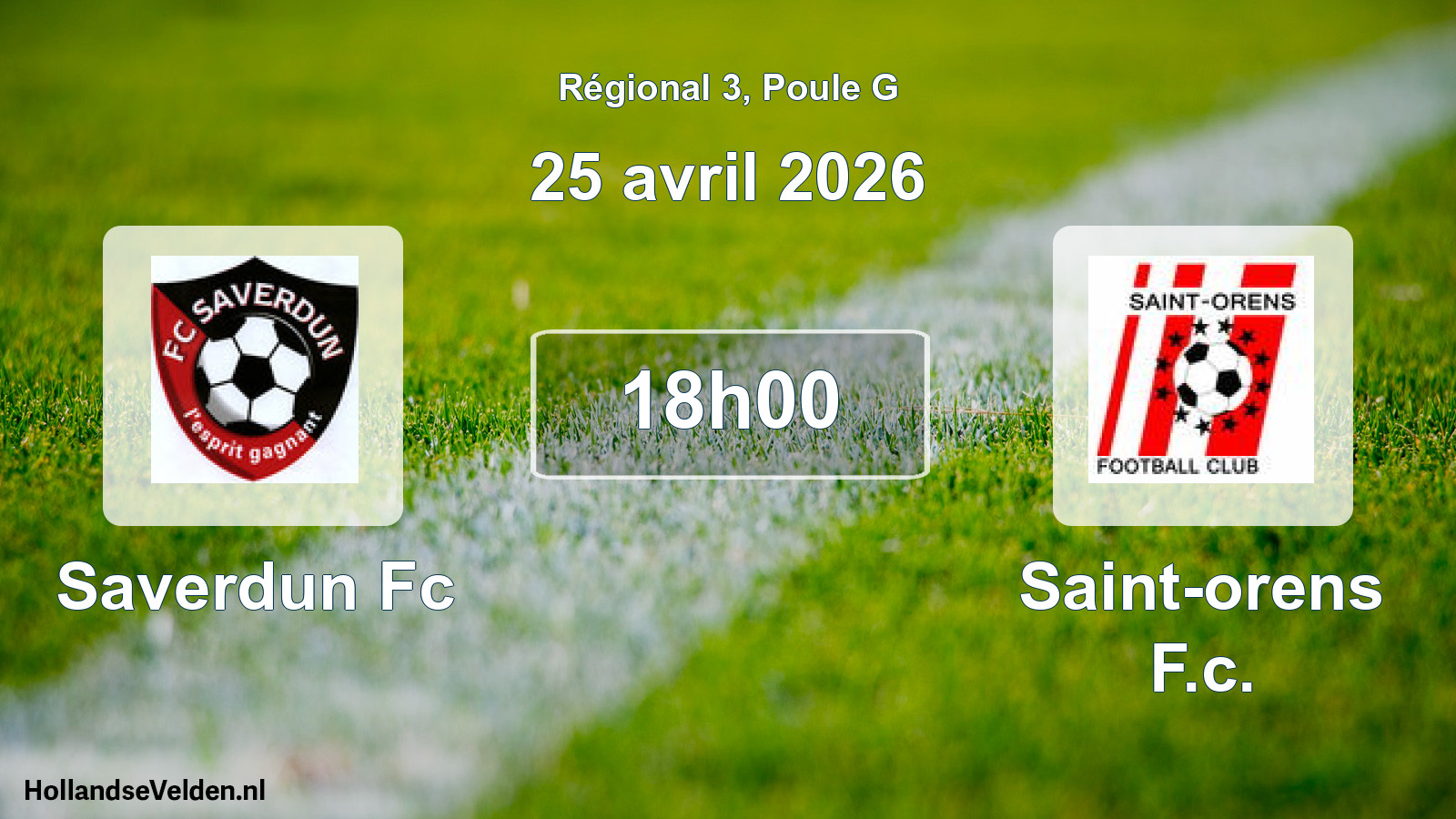 Scheduled Match: Saverdun Fc - Saint-orens F.c. (25 April 2026)
