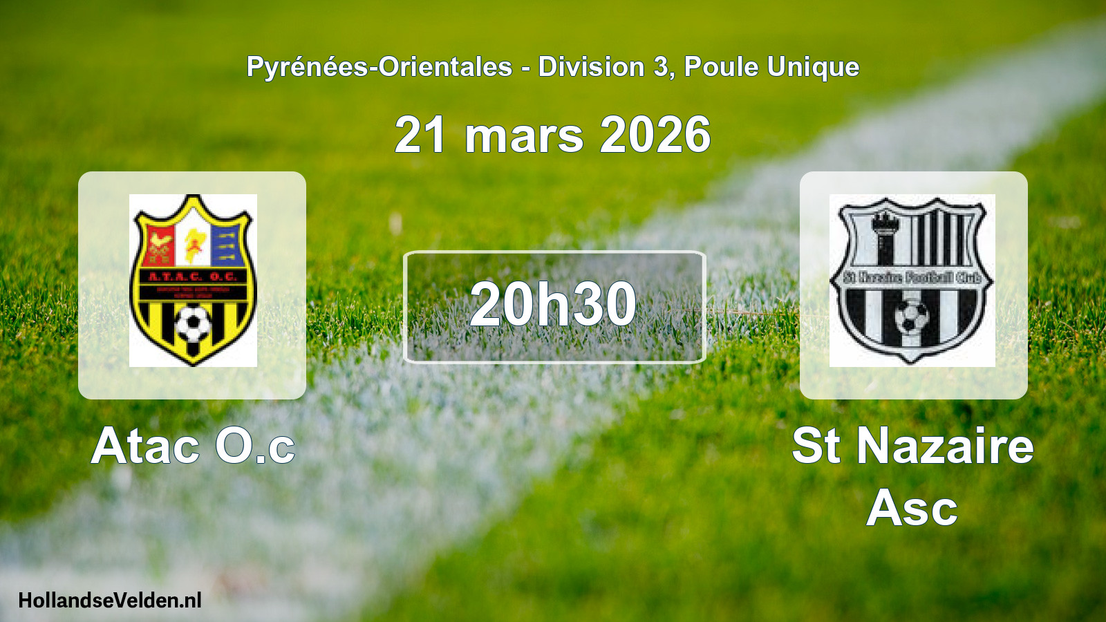 Match programmé: Atac O.c - St Nazaire Asc (21 mars 2026)