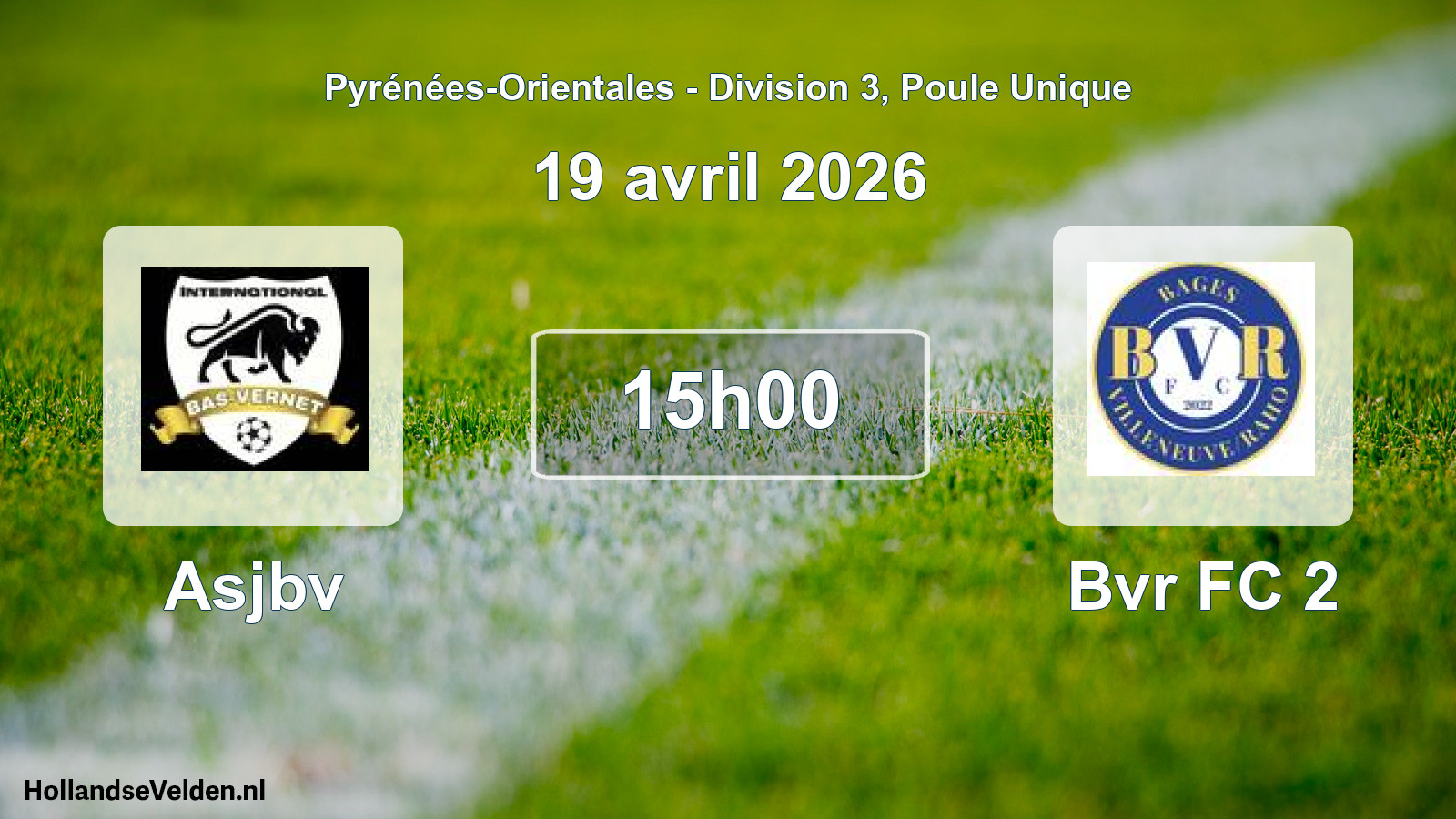 Scheduled Match: Asjbv - Bvr FC 2 (19 April 2026)