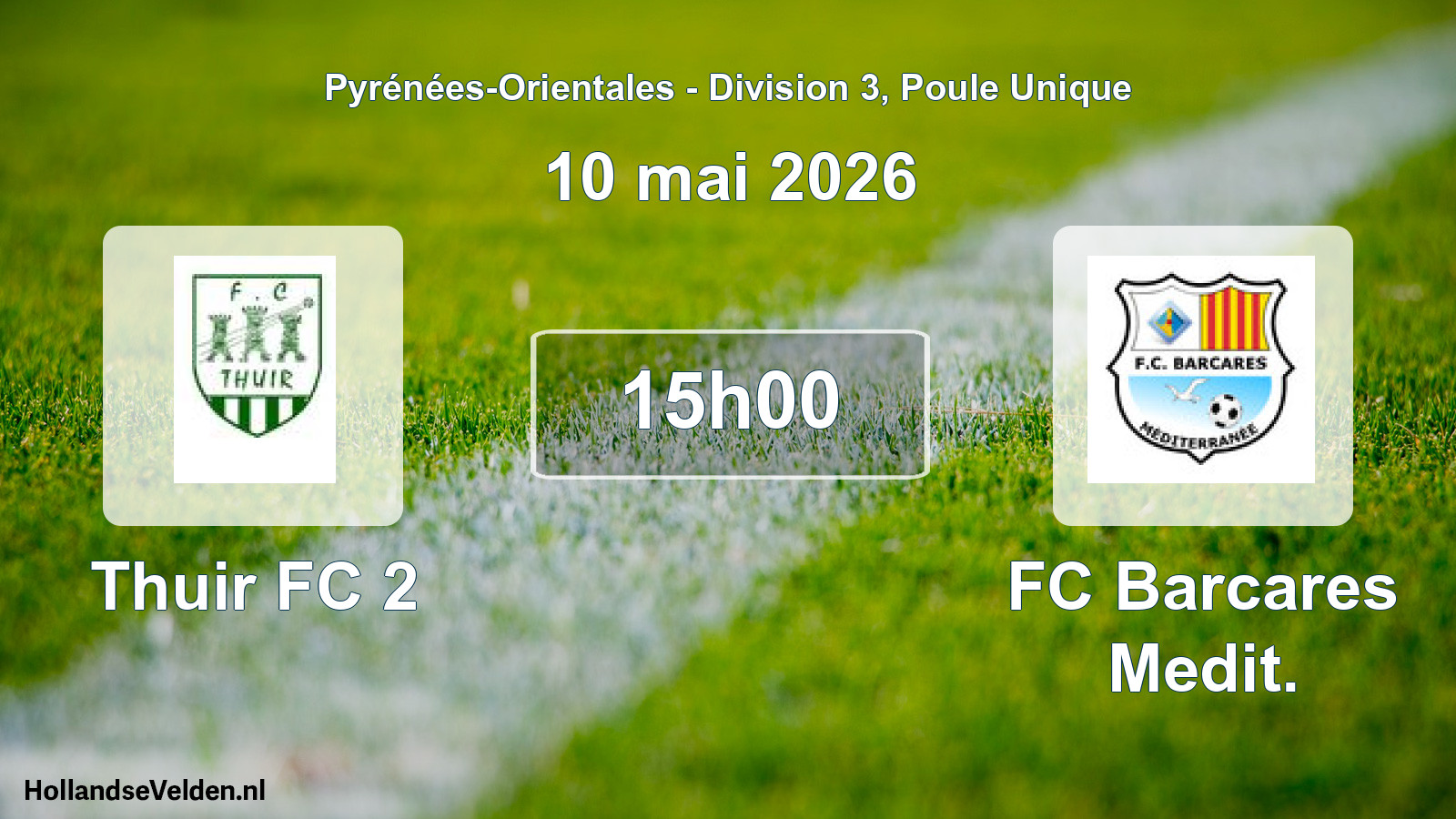 Scheduled Match: Thuir FC 2 - FC Barcares Medit. (10 May 2026)