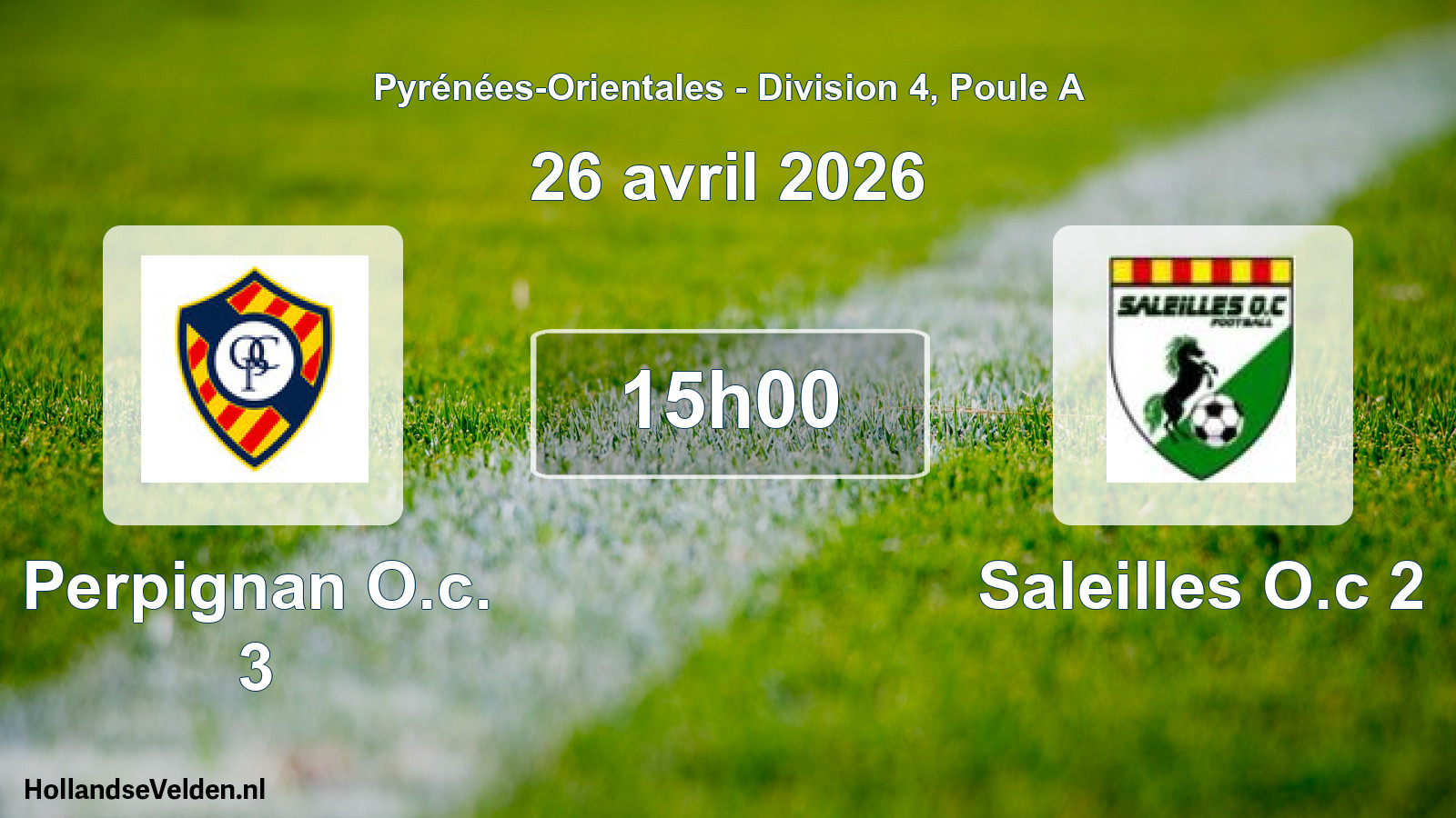 Scheduled Match: Perpignan O.c. 3 - Saleilles O.c 2 (26 April 2026)