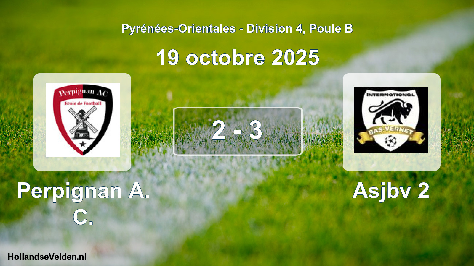 Total number of matches played: Perpignan A. C. - Asjbv 2 2 - 3 (19 October 2025)