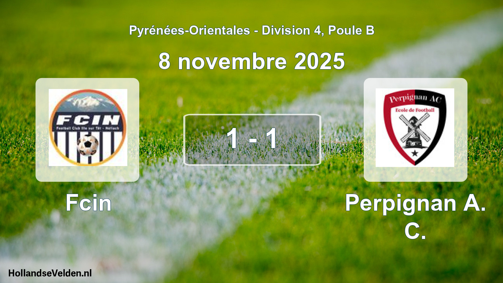 Total number of matches played: Fcin - Perpignan A. C. 1 - 1 (8 November 2025)