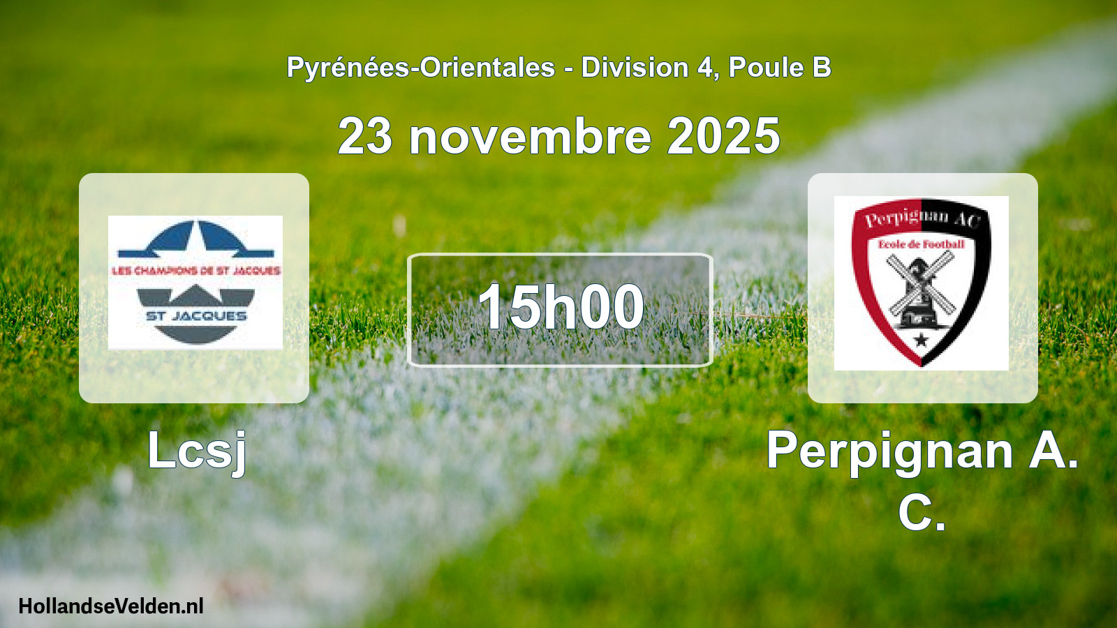 Match programmé: Lcsj - Perpignan A. C. (23 novembre 2025)