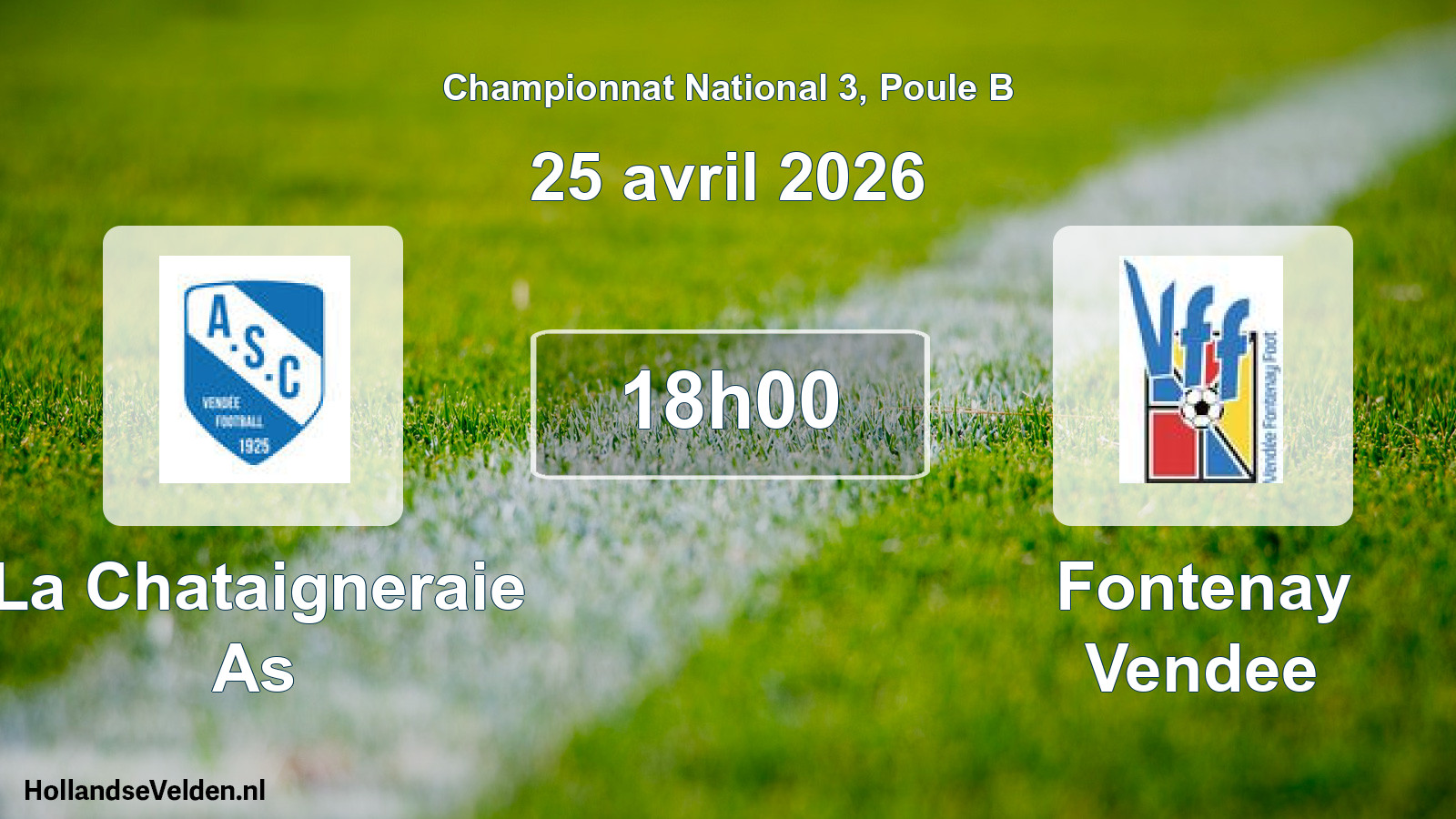 Scheduled Match: La Chataigneraie As - Fontenay Vendee (25 April 2026)