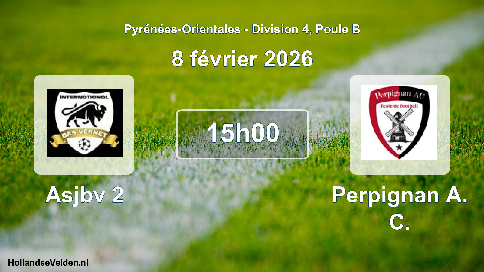 Scheduled Match: Asjbv 2 - Perpignan A. C. (8 February 2026)