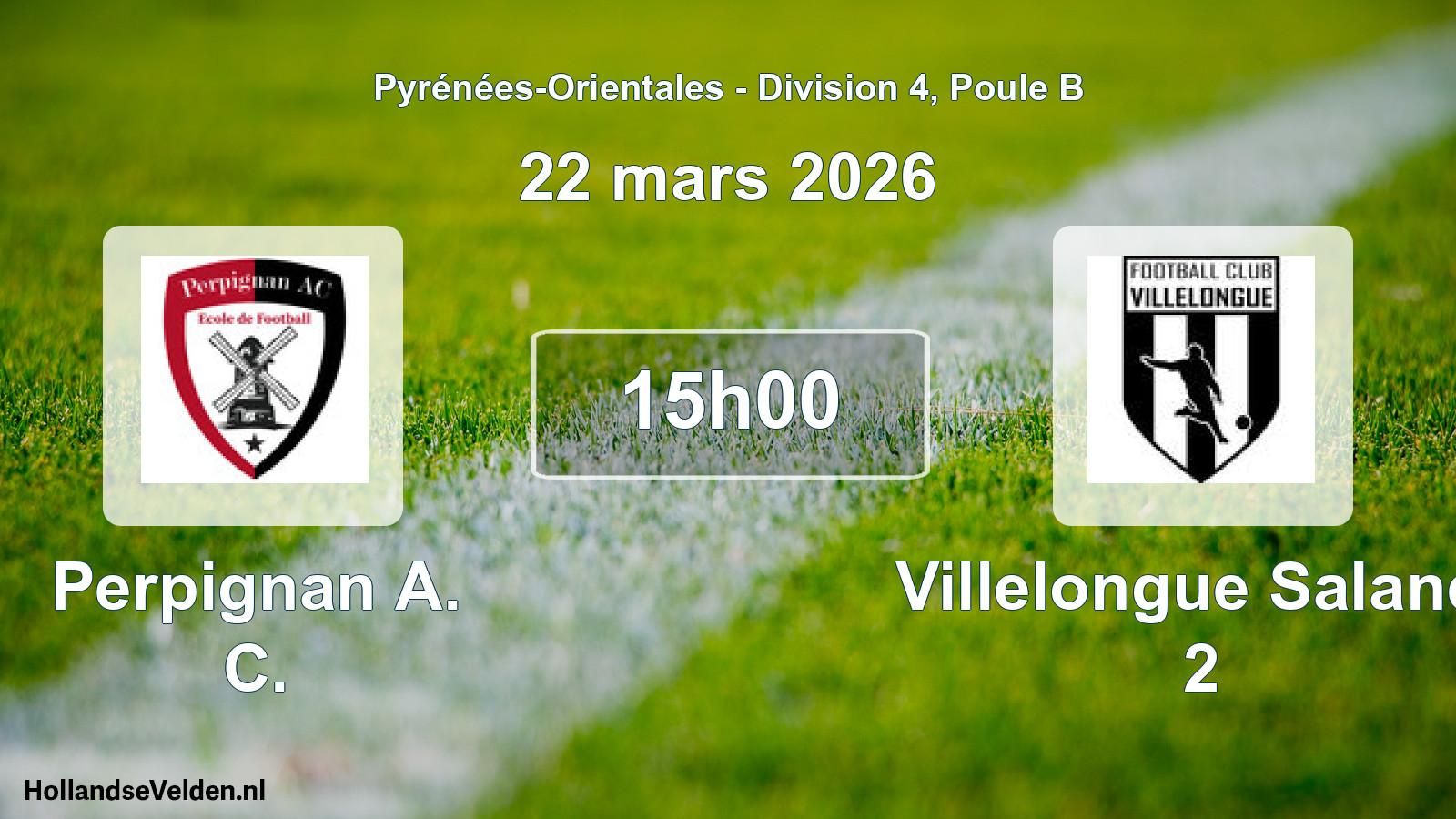 Match programmé: Perpignan A. C. - Villelongue Salanq. 2 (22 mars 2026)