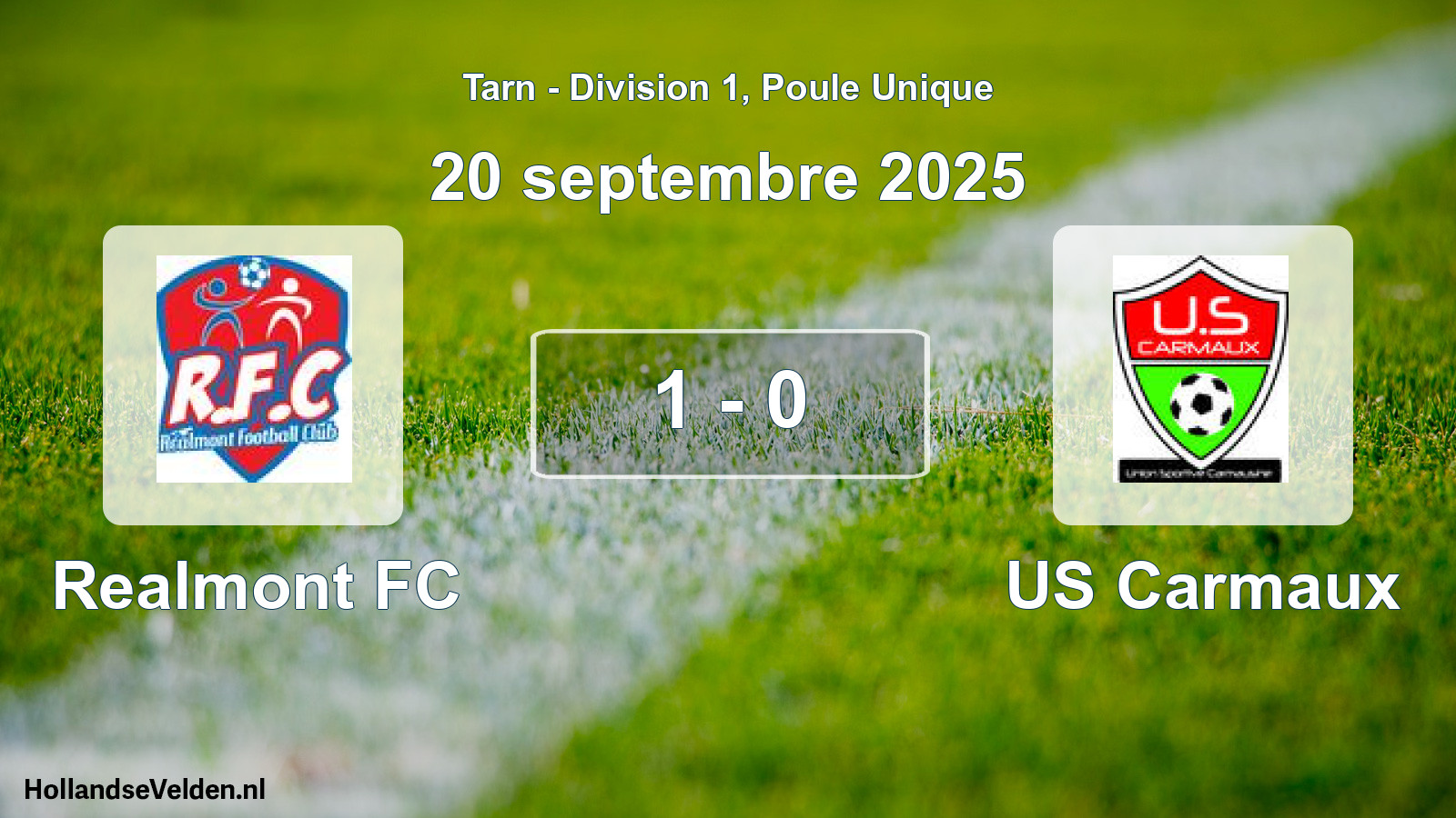 Gespeelde wedstrijd: Realmont FC - US Carmaux 1 - 0 (20 september 2025)