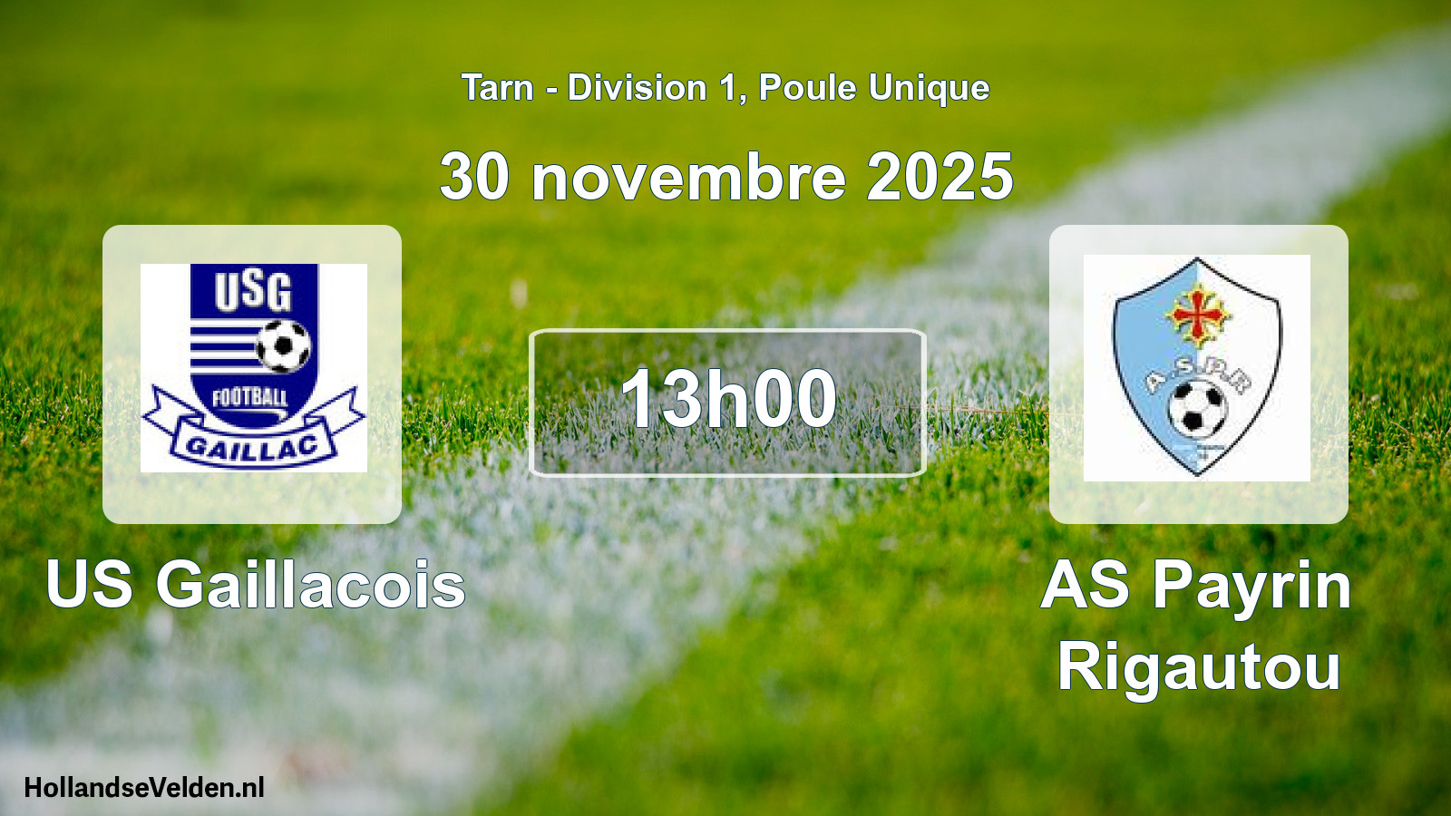 Match programmé: US Gaillacois - AS Payrin Rigautou (30 novembre 2025)