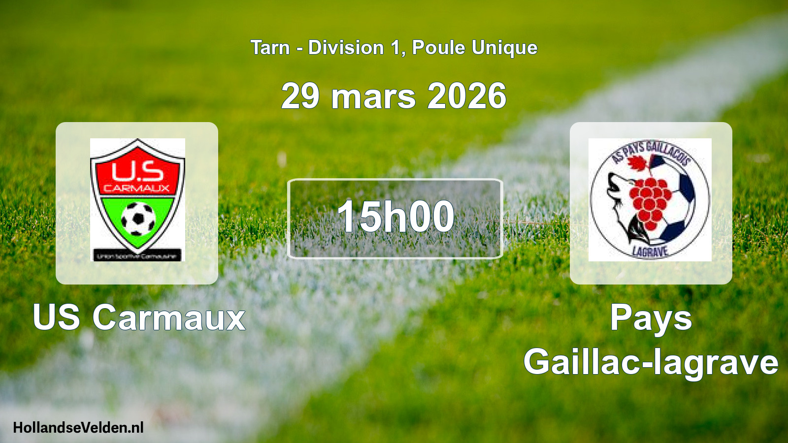 Match programmé: US Carmaux - Pays Gaillac-lagrave (29 mars 2026)