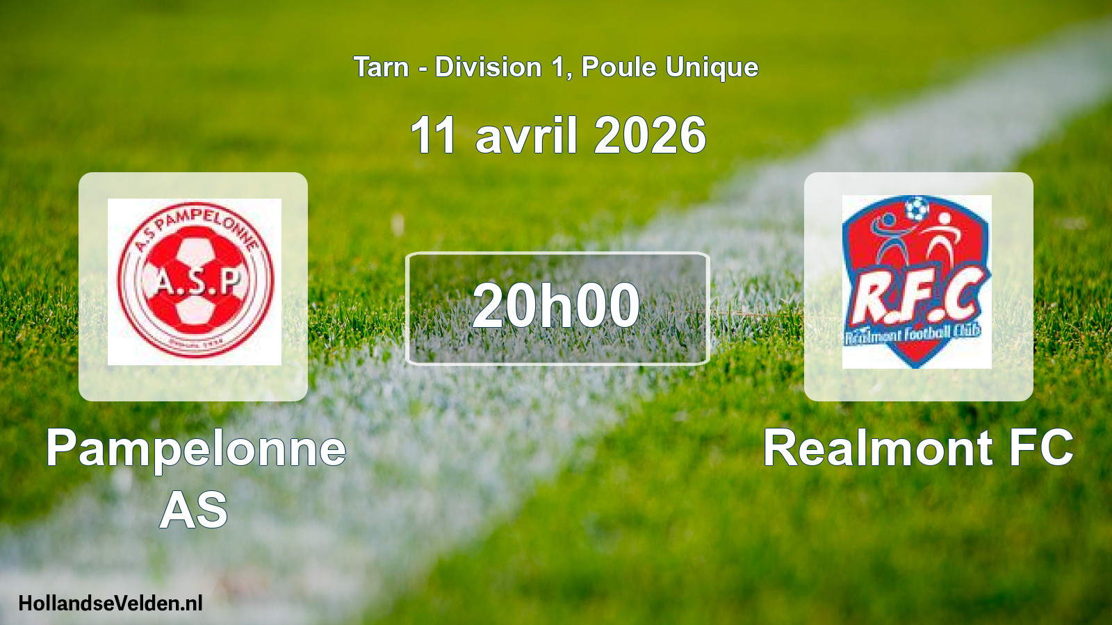 Match programmé: Pampelonne AS - Realmont FC (11 avril 2026)