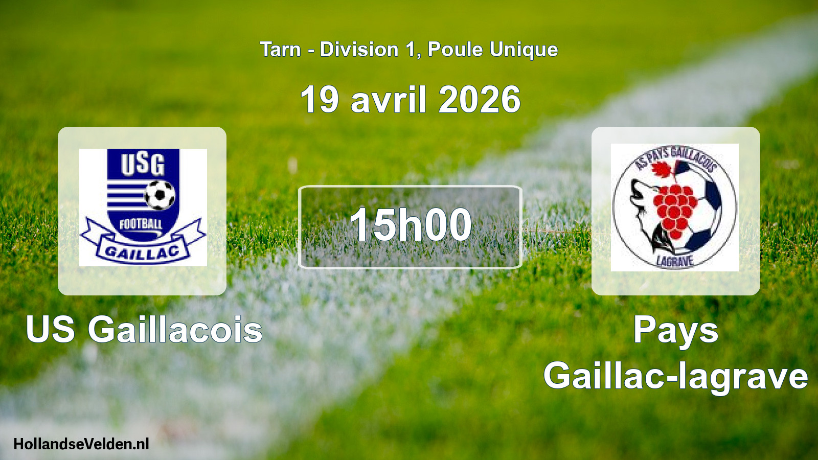 Scheduled Match: US Gaillacois - Pays Gaillac-lagrave (19 April 2026)