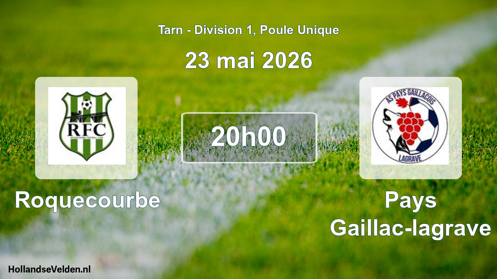 Geplande wedstrijd: Roquecourbe - Pays Gaillac-lagrave (23 mei 2026)