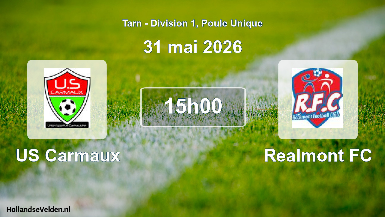 Scheduled Match: US Carmaux - Realmont FC (31 May 2026)
