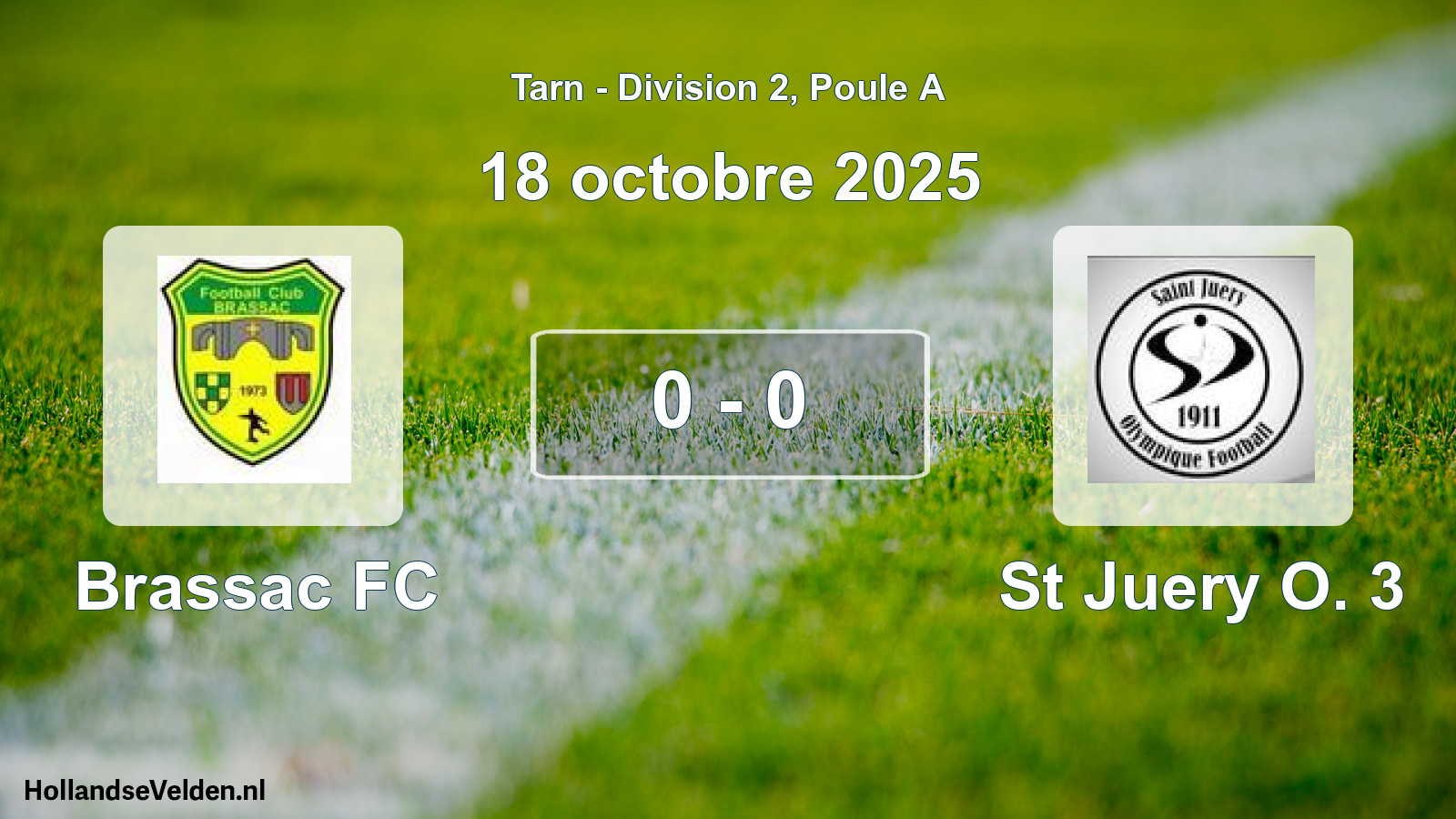 Match joué: Brassac FC - St Juery O. 3 0 - 0 (18 octobre 2025)