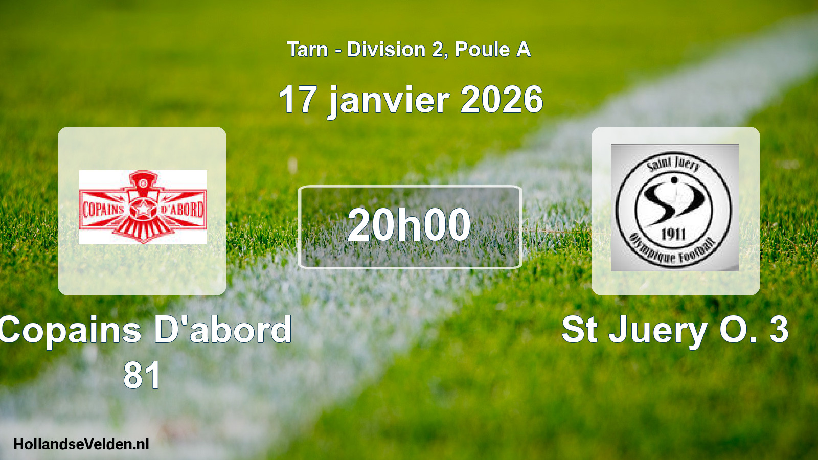 Scheduled Match: Copains D'abord 81 - St Juery O. 3 (17 January 2026)