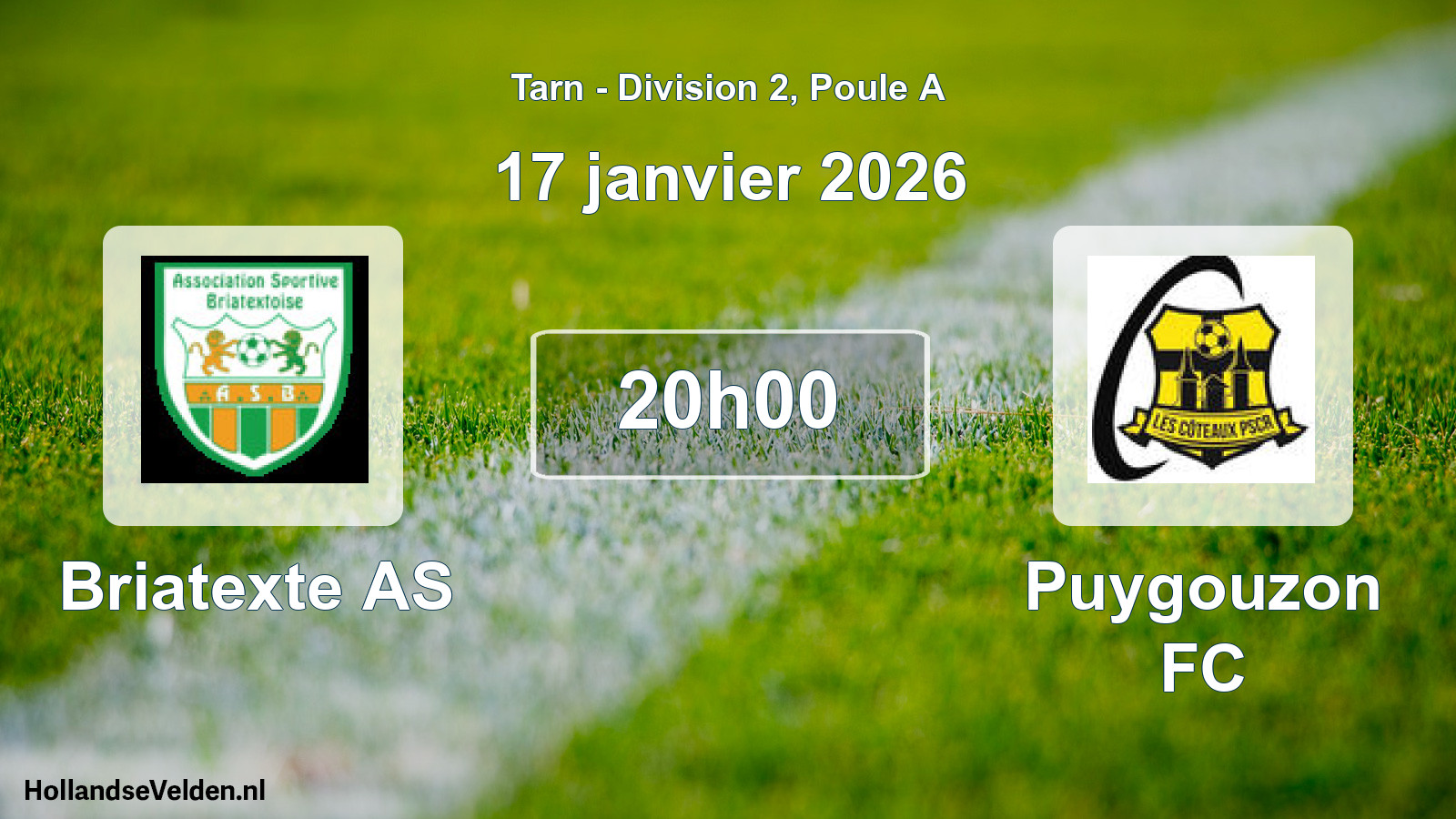 Scheduled Match: Briatexte AS - Puygouzon FC (17 January 2026)