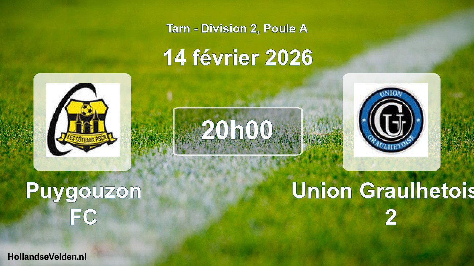 Match programmé: Puygouzon FC - Union Graulhetoise 2 (14 février 2026)
