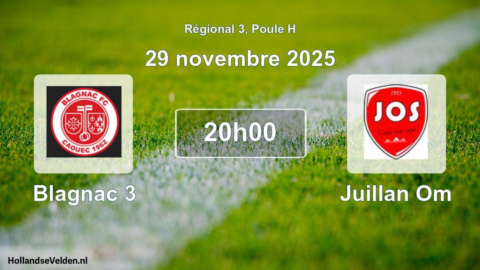 Scheduled Match: Blagnac 3 - Juillan Om (29 November 2025)