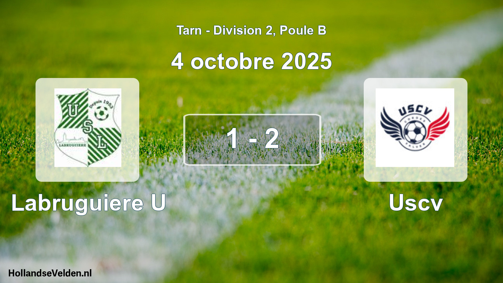 Match joué: Labruguiere U - Uscv 1 - 2 (4 octobre 2025)