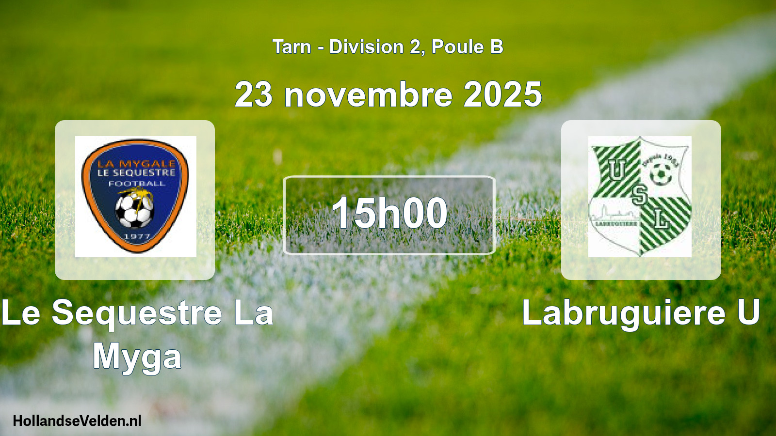 Match programmé: Le Sequestre La Myga - Labruguiere U (23 novembre 2025)