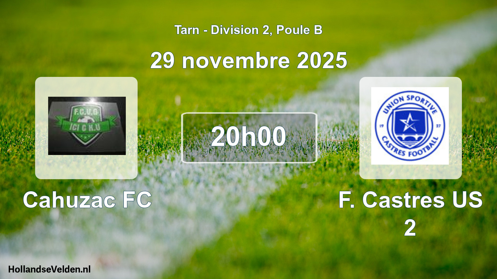 Geplande wedstrijd: Cahuzac FC - F. Castres US 2 (29 november 2025)