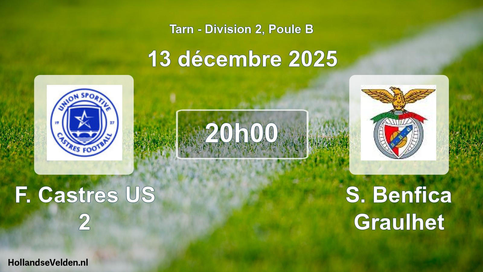 Match programmé: F. Castres US 2 - S. Benfica Graulhet (13 décembre 2025)