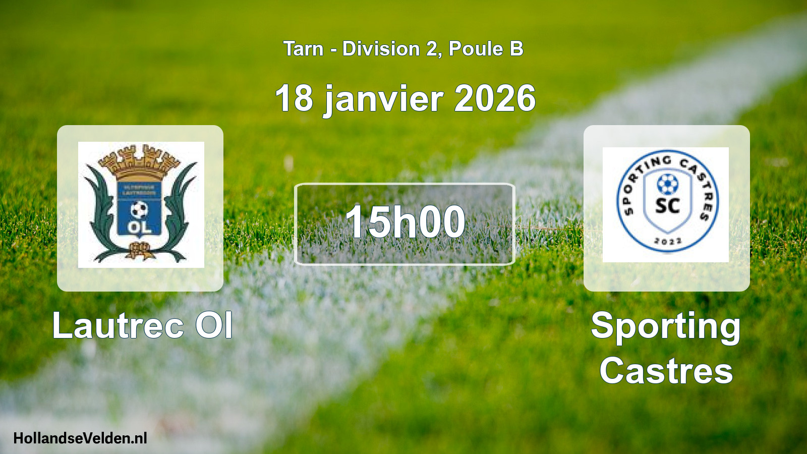 Match programmé: Lautrec Ol - Sporting Castres (18 janvier 2026)
