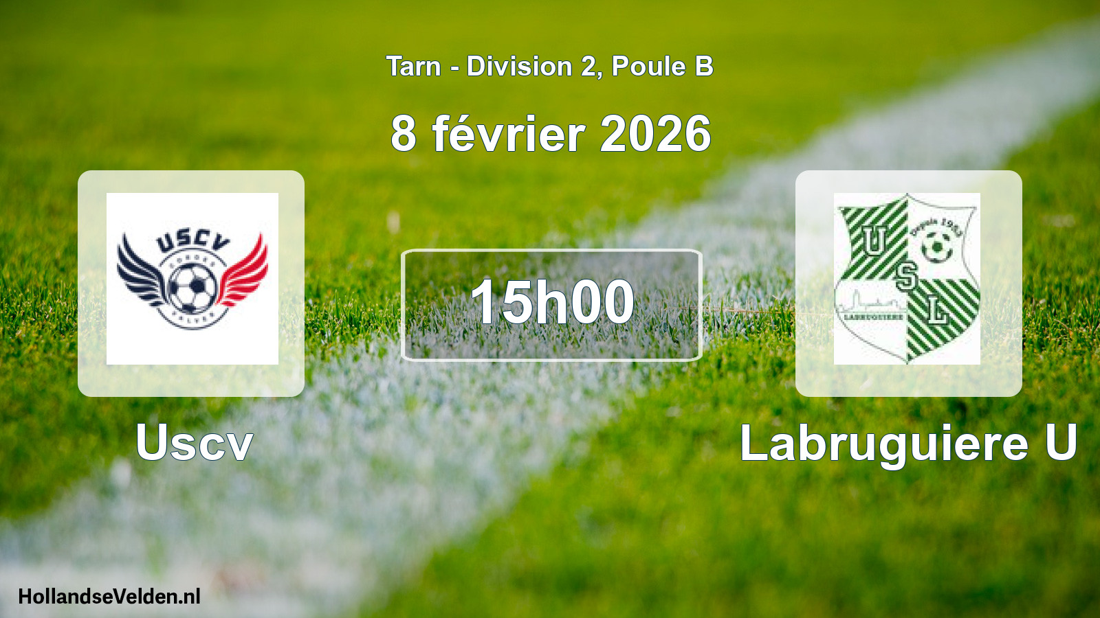 Match programmé: Uscv - Labruguiere U (8 février 2026)