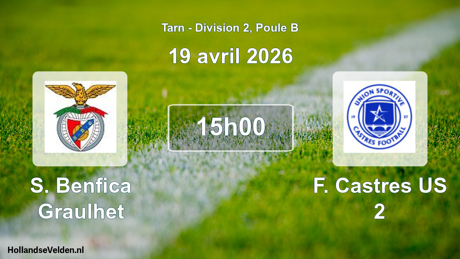 Scheduled Match: S. Benfica Graulhet - F. Castres US 2 (19 April 2026)
