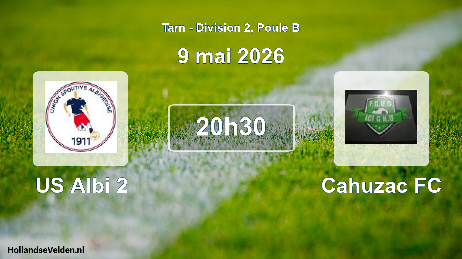 Match programmé: US Albi 2 - Cahuzac FC (9 mai 2026)