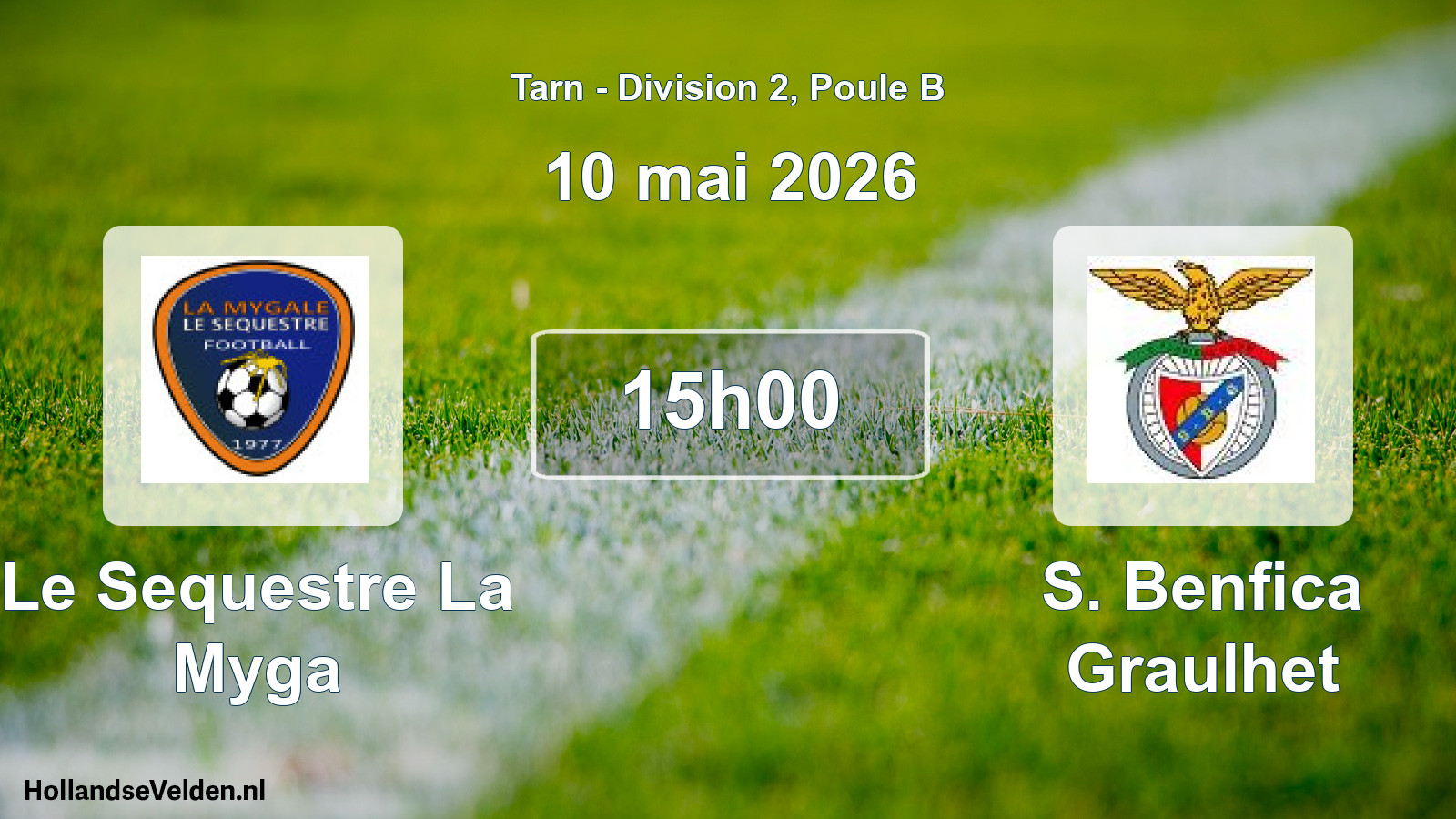 Geplande wedstrijd: Le Sequestre La Myga - S. Benfica Graulhet (10 mei 2026)