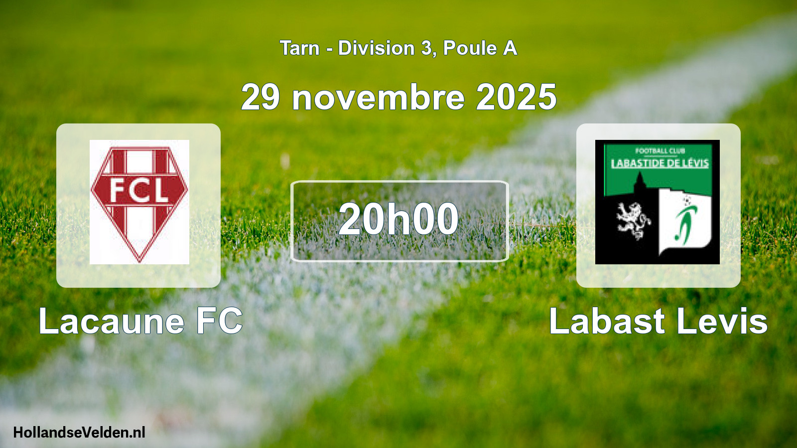 Match programmé: Lacaune FC - Labast Levis (29 novembre 2025)