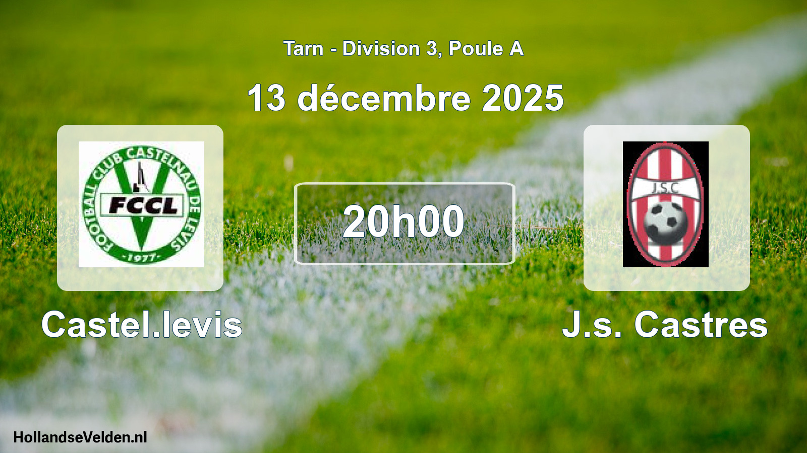 Match programmé: Castel.levis - J.s. Castres (13 décembre 2025)