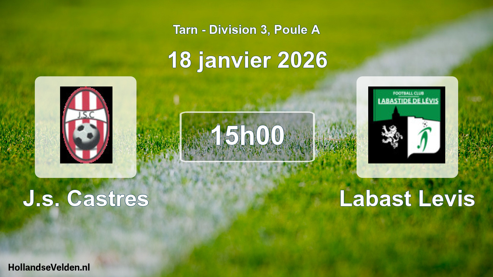 Geplande wedstrijd: J.s. Castres - Labast Levis (18 januari 2026)