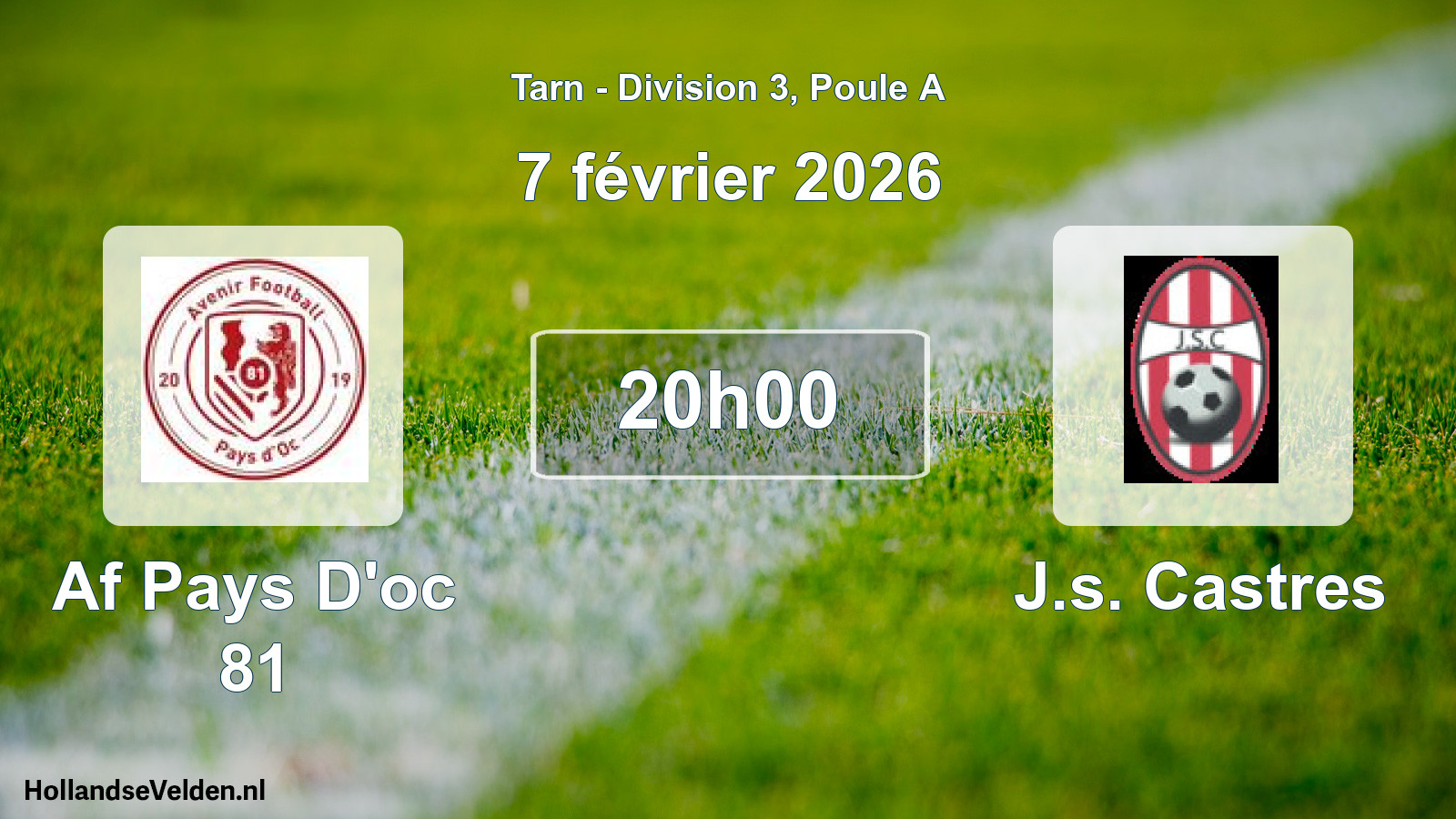 Scheduled Match: Af Pays D'oc 81 - J.s. Castres (7 February 2026)