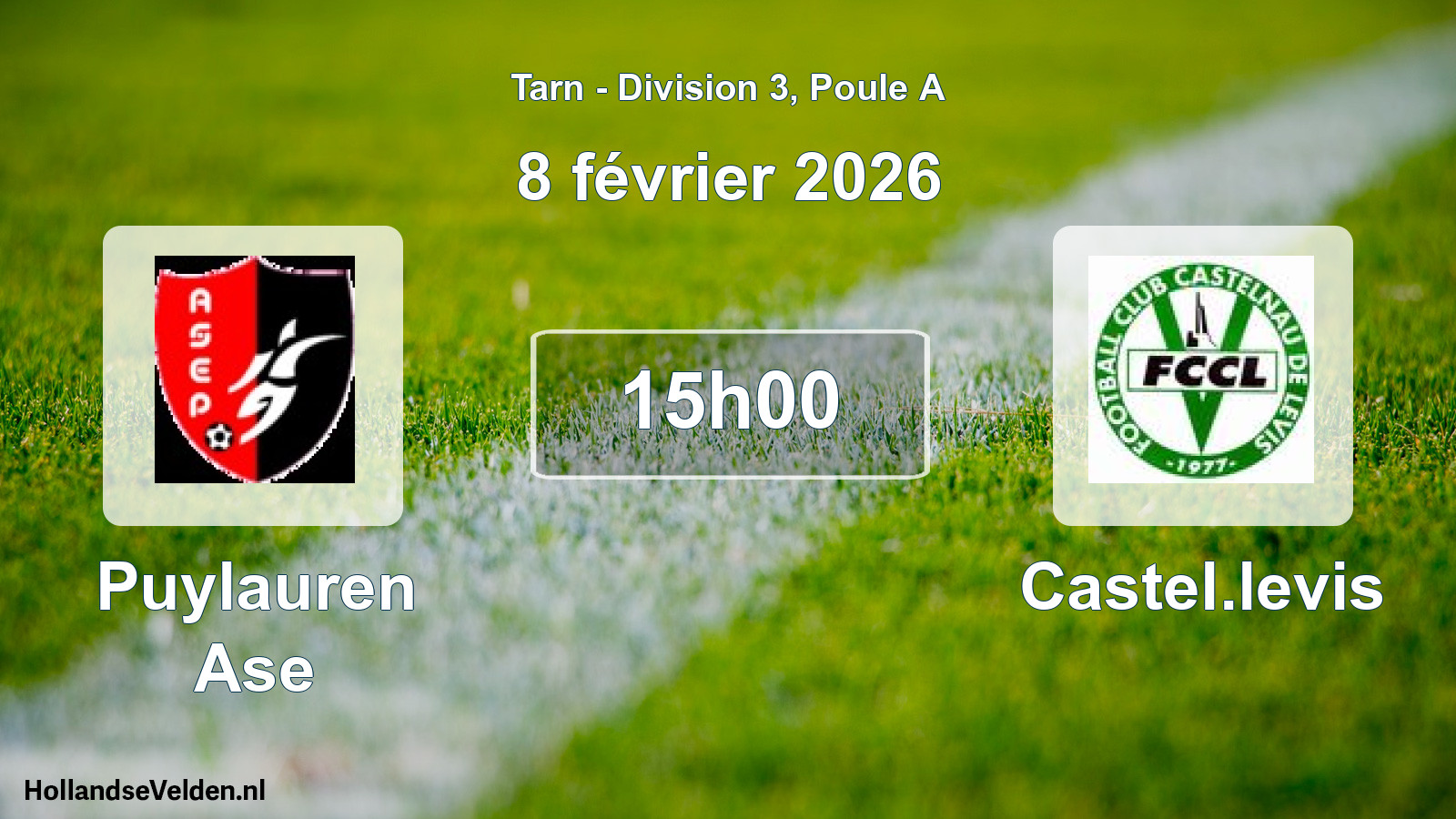 Match programmé: Puylauren Ase - Castel.levis (8 février 2026)
