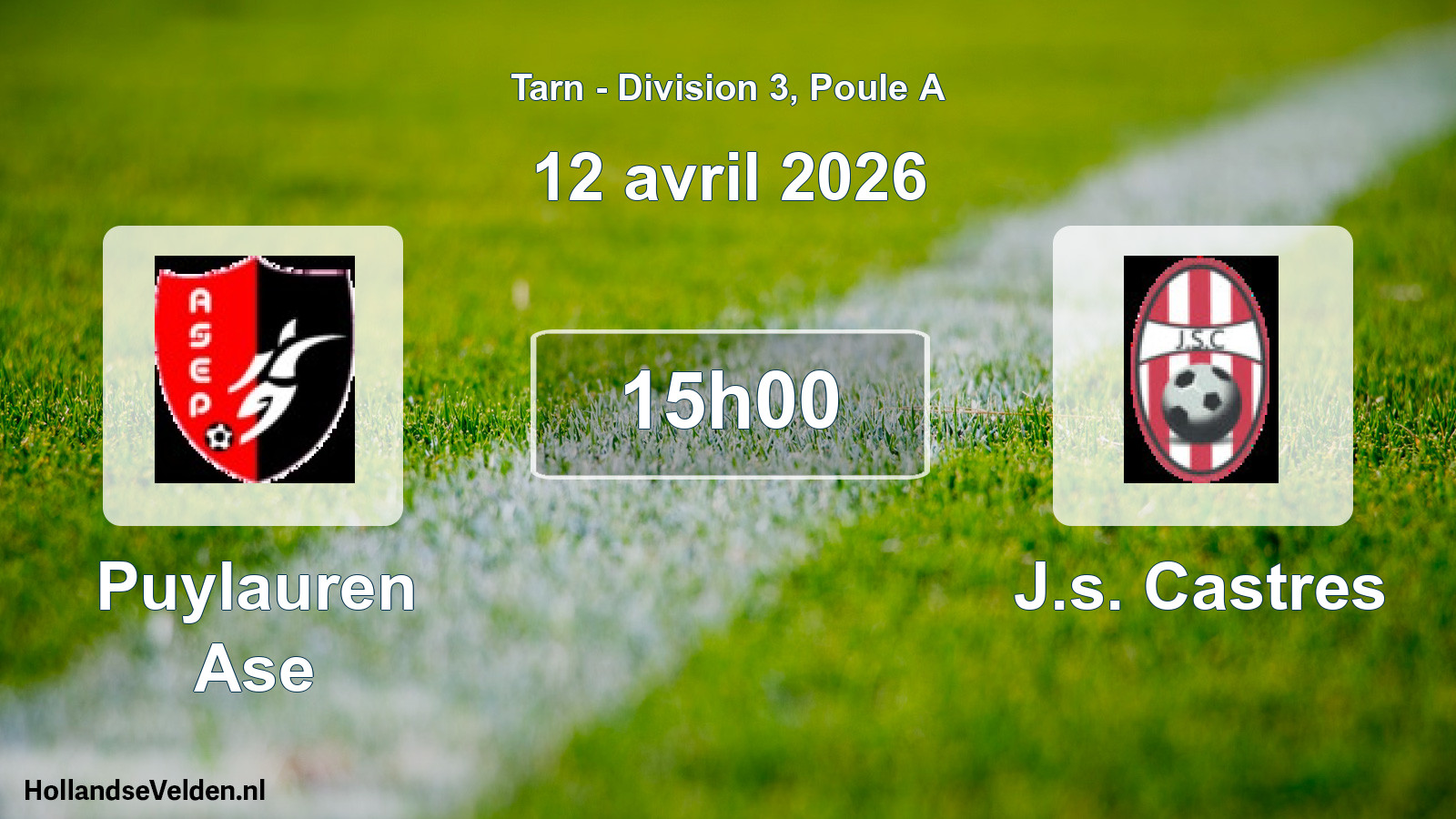 Match programmé: Puylauren Ase - J.s. Castres (12 avril 2026)
