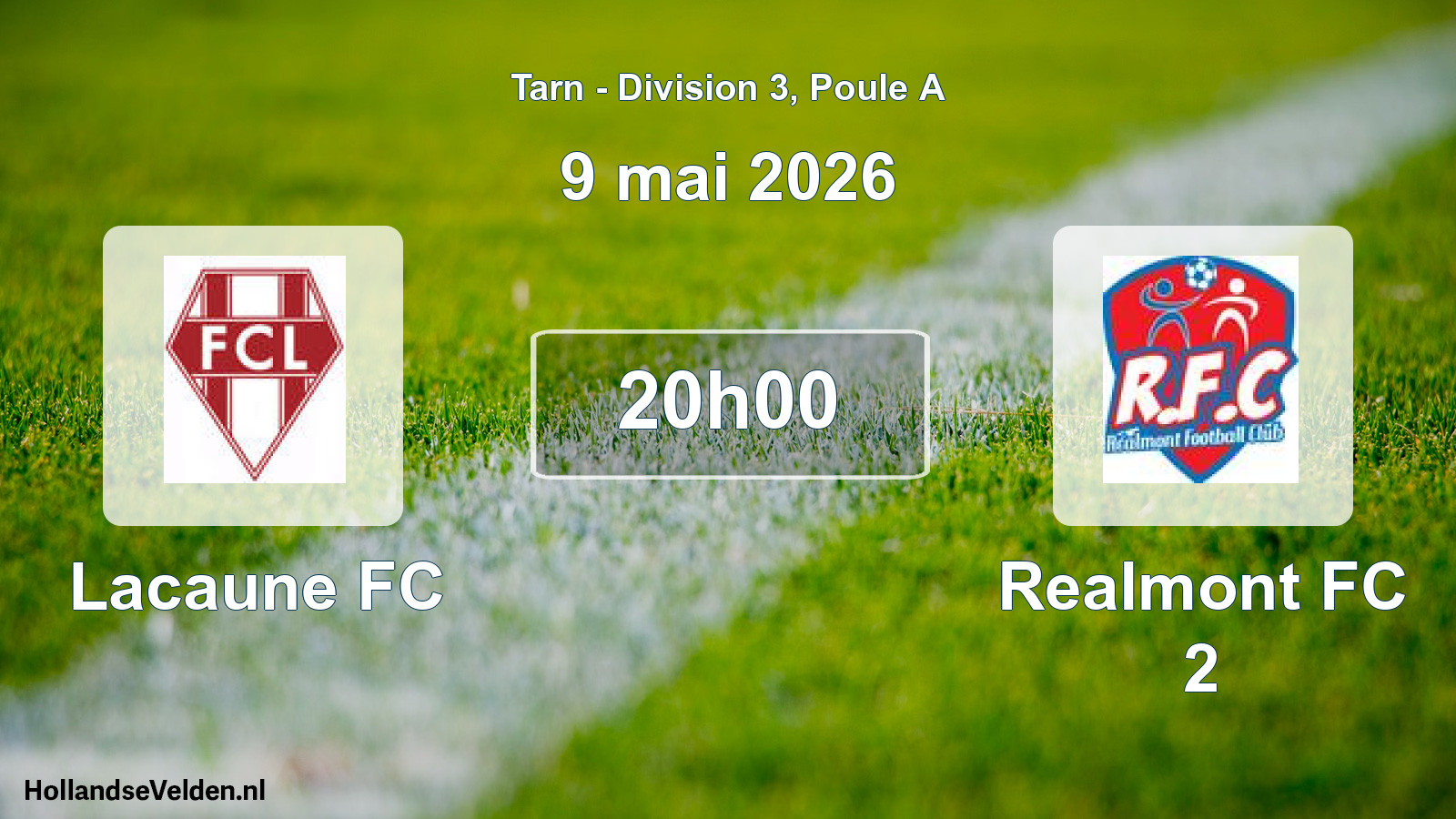 Match programmé: Lacaune FC - Realmont FC 2 (9 mai 2026)