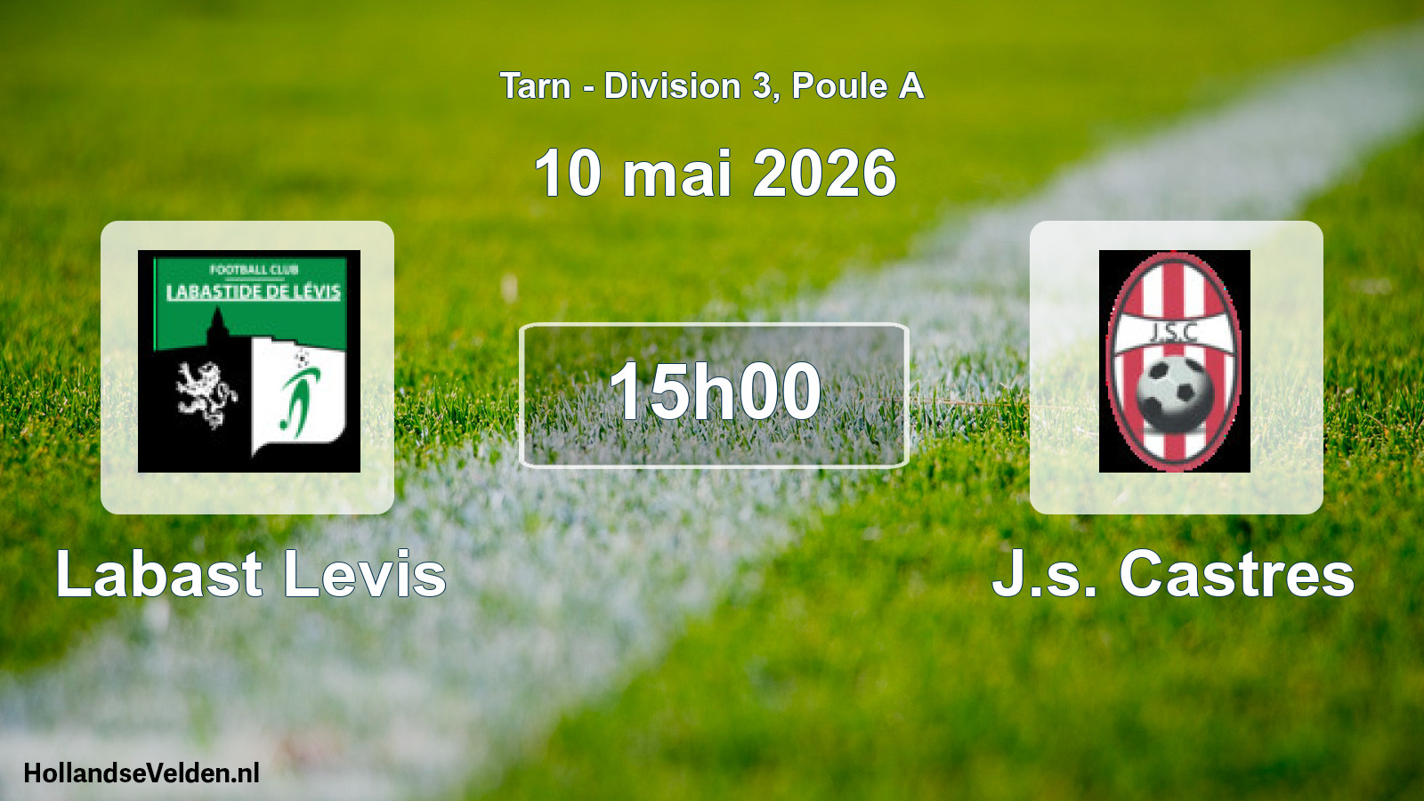 Geplande wedstrijd: Labast Levis - J.s. Castres (10 mei 2026)