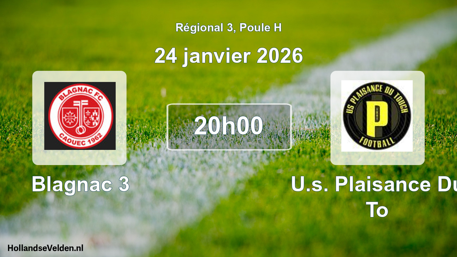 Scheduled Match: Blagnac 3 - U.s. Plaisance Du To (24 January 2026)