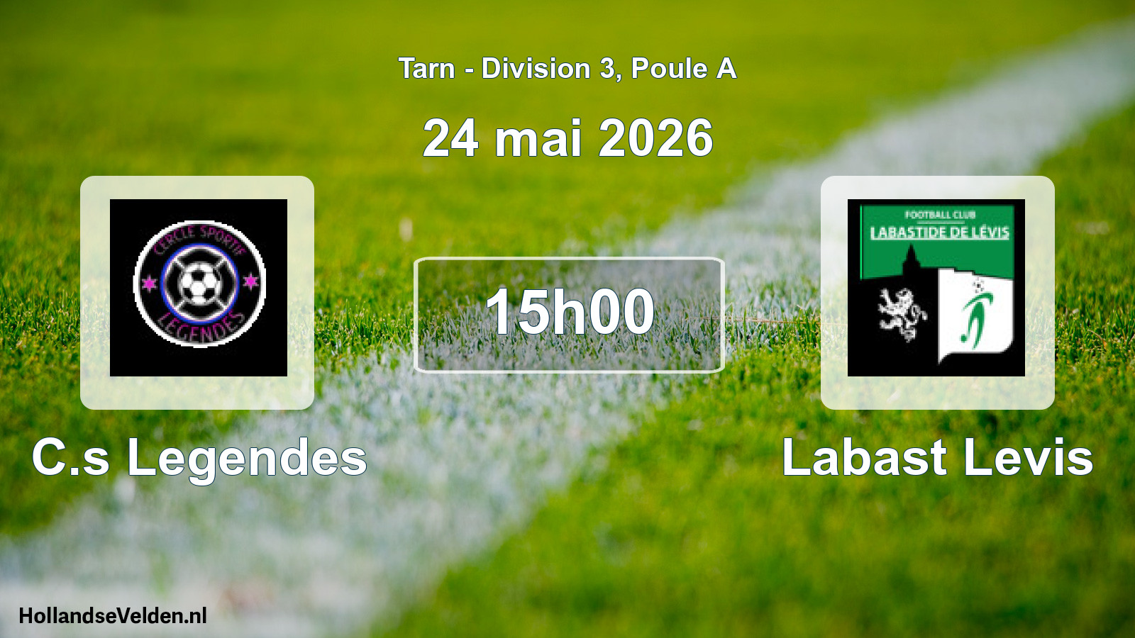 Match programmé: C.s Legendes - Labast Levis (24 mai 2026)