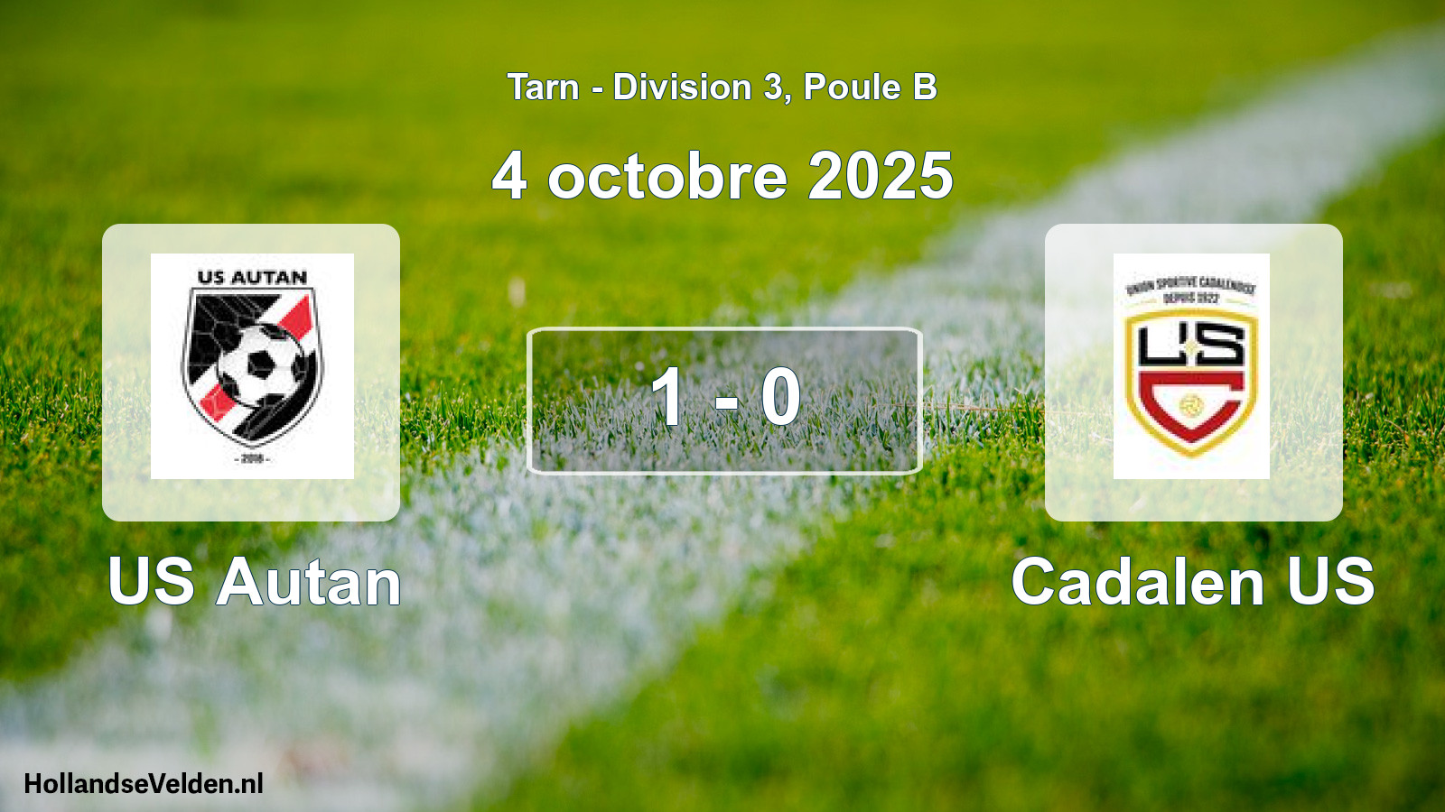 Match joué: US Autan - Cadalen US 1 - 0 (4 octobre 2025)
