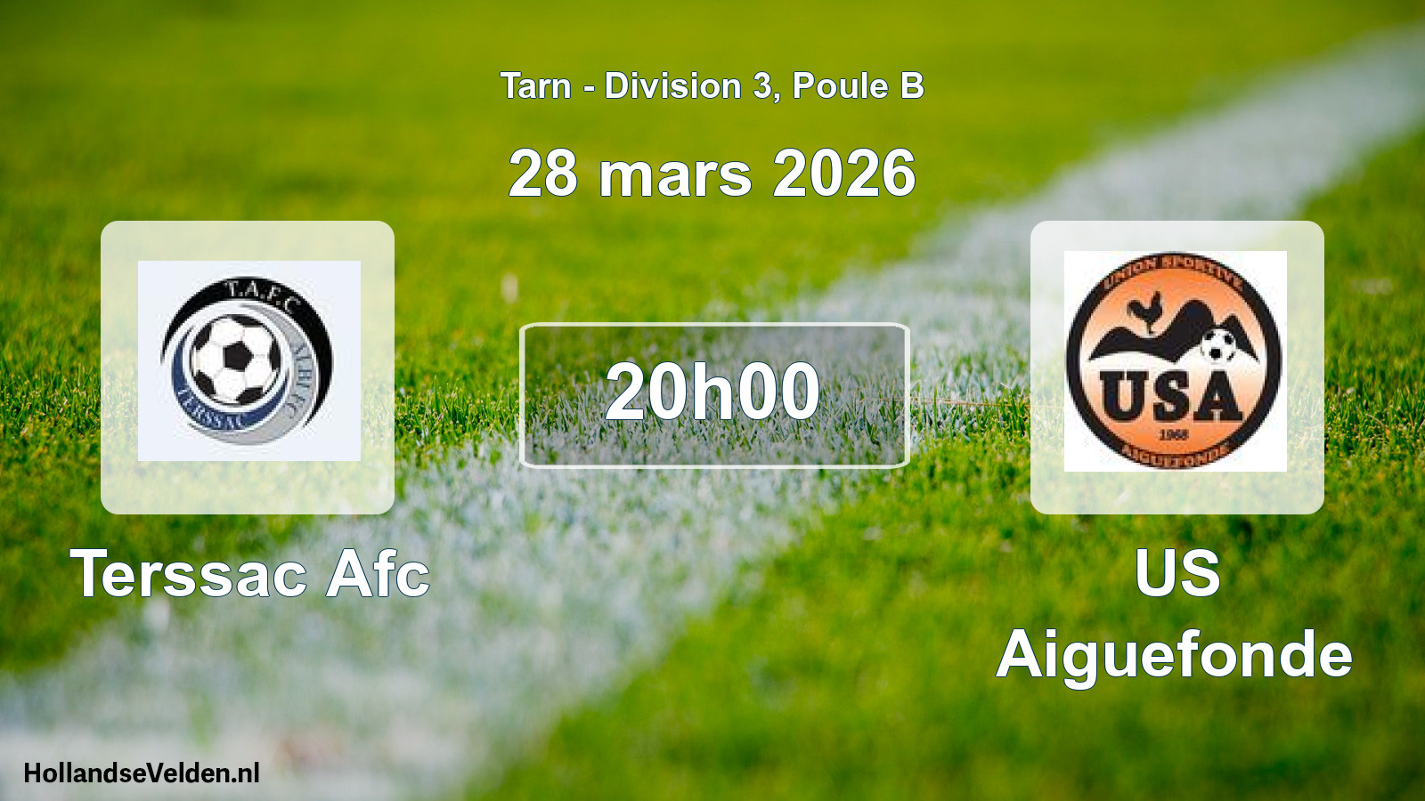 Match programmé: Terssac Afc - US Aiguefonde (28 mars 2026)