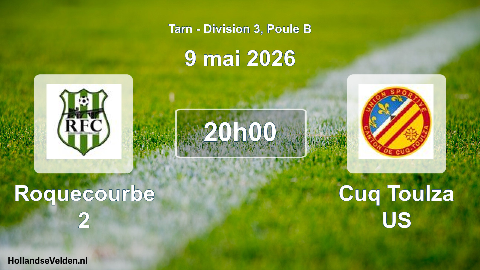 Match programmé: Roquecourbe 2 - Cuq Toulza US (9 mai 2026)
