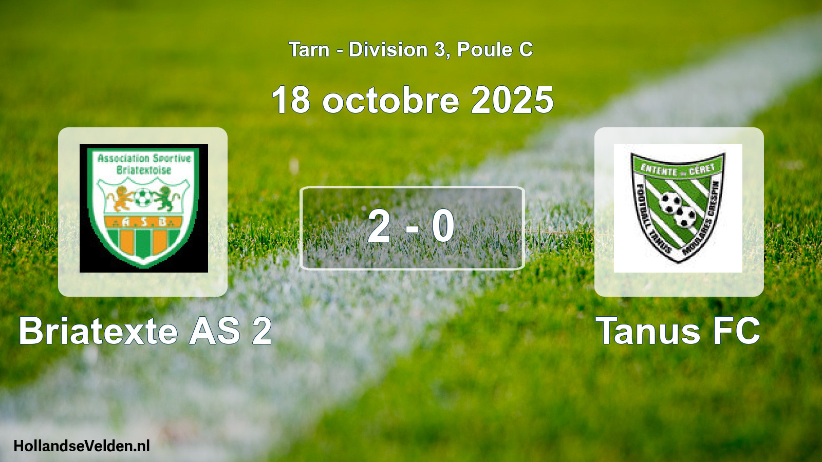 Total number of matches played: Briatexte AS 2 - Tanus FC 2 - 0 (18 October 2025)